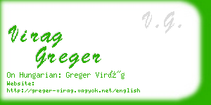 virag greger business card